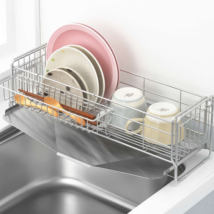 水切りラックシンクサイド幅の広がる水切り深型奥行47cm