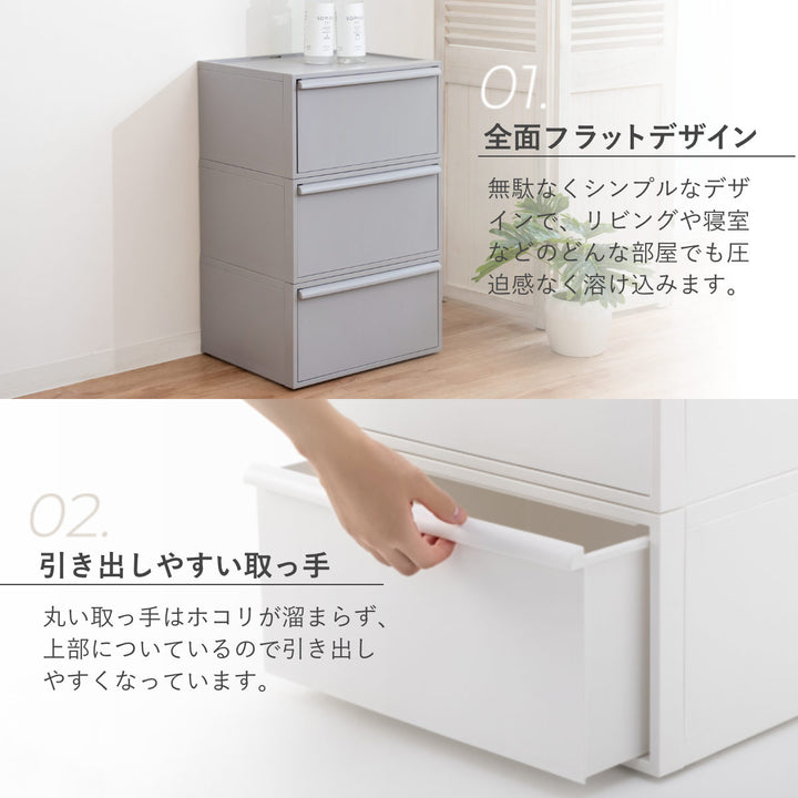 収納ケースクローゼットシステムワイド引き出しM幅45×奥行39.5×高さ24.7cm