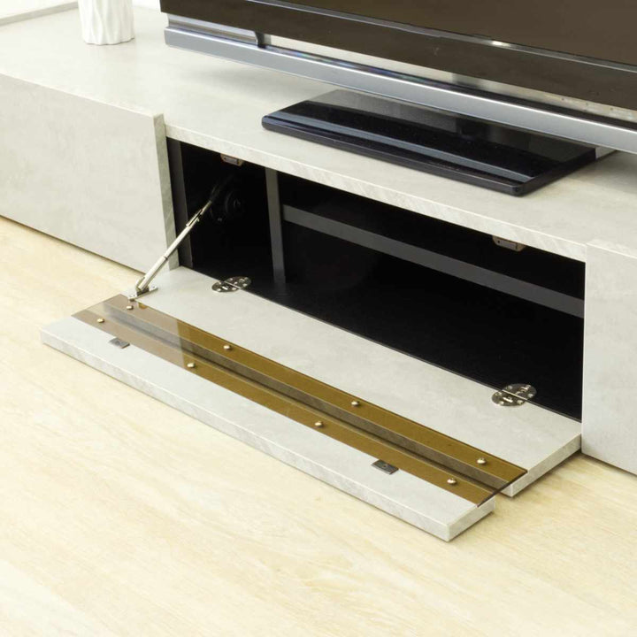 テレビ台幅200cmオールメラミン脚付きリモコンOK完成品