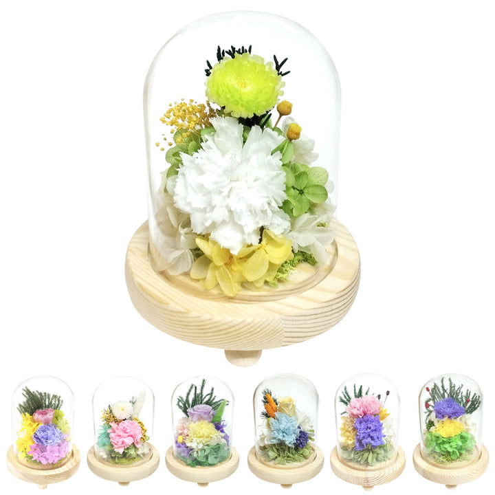 供え花仏花ガラスドームアレンジメントプリザーブドフラワー