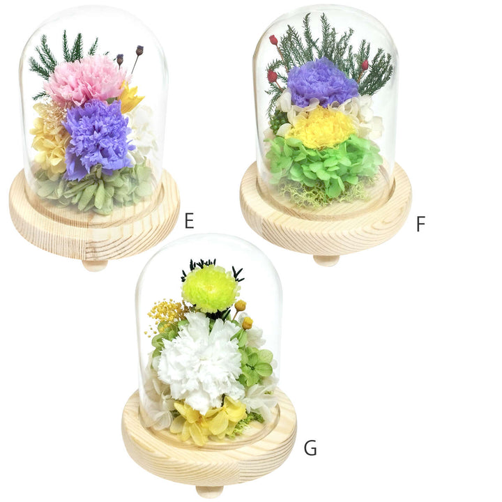 供え花仏花ガラスドームアレンジメントプリザーブドフラワー