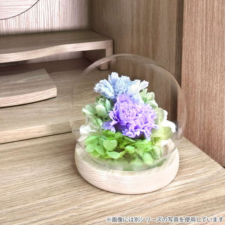 供え花仏花ガラスドームアレンジメントプリザーブドフラワー