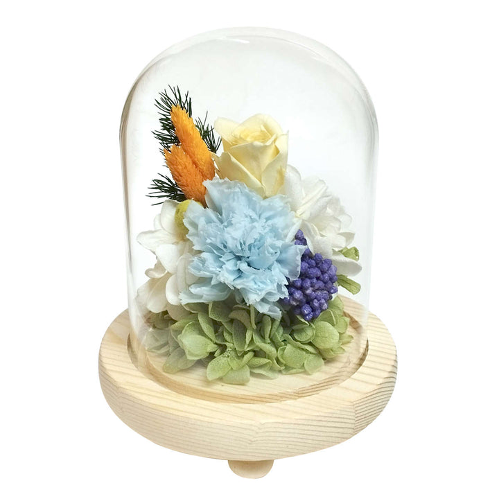 供え花仏花ガラスドームアレンジメントプリザーブドフラワー