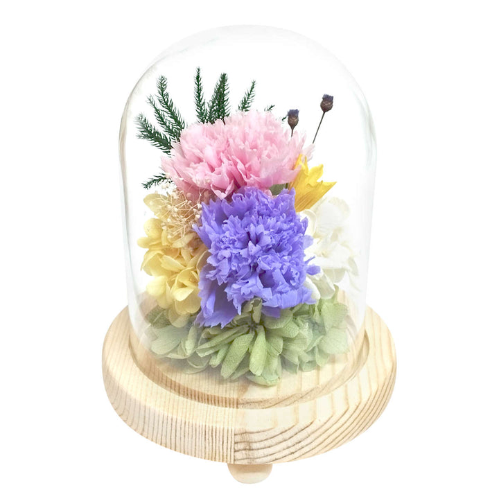 供え花仏花ガラスドームアレンジメントプリザーブドフラワー