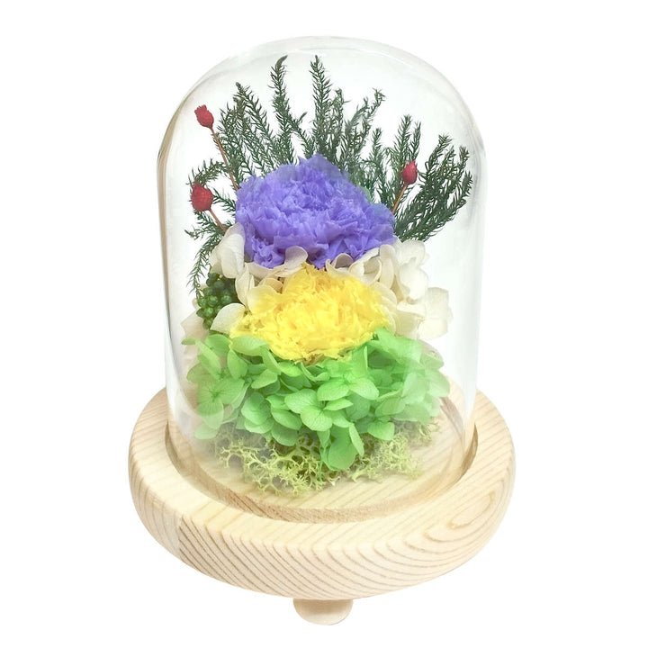 供え花仏花ガラスドームアレンジメントプリザーブドフラワー