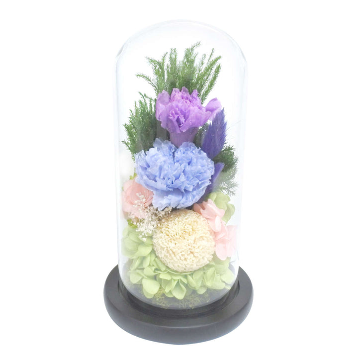供え花仏花ガラスドームアレンジメントプリザーブドフラワー日々華