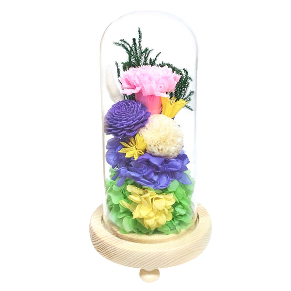 供え花仏花ガラスドームアレンジメントプリザーブドフラワー日々華