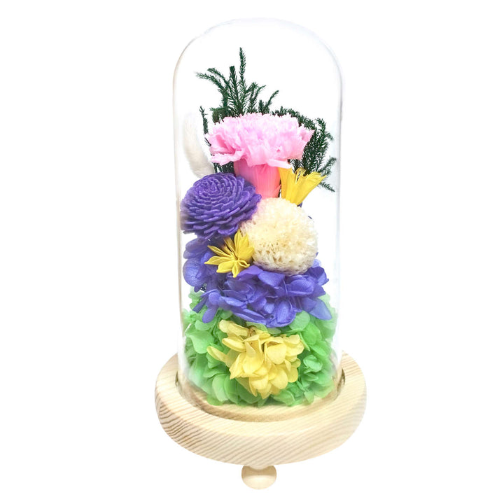 供え花仏花ガラスドームアレンジメントプリザーブドフラワー日々華