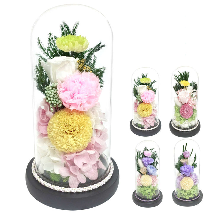 供え花仏花お供えガラスドームアレンジメント