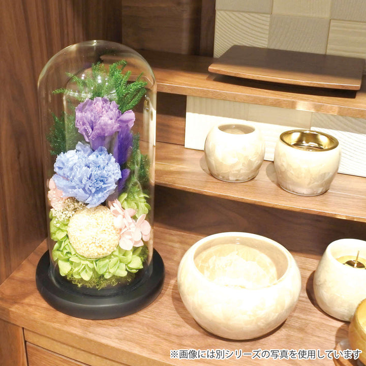 供え花仏花お供えガラスドームアレンジメント