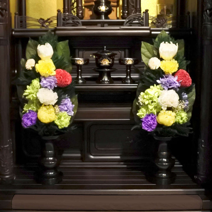 仏花供え花プリザーブド仏花麗蘭大プリザーブドフラワー