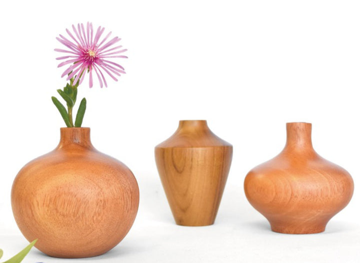 花瓶KAKIハナビンマホガニー・チークマホガニー