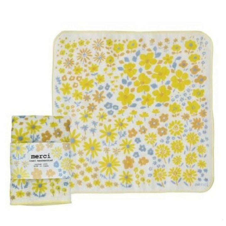ハンドタオル25×25cmタオルハンカチmerci
