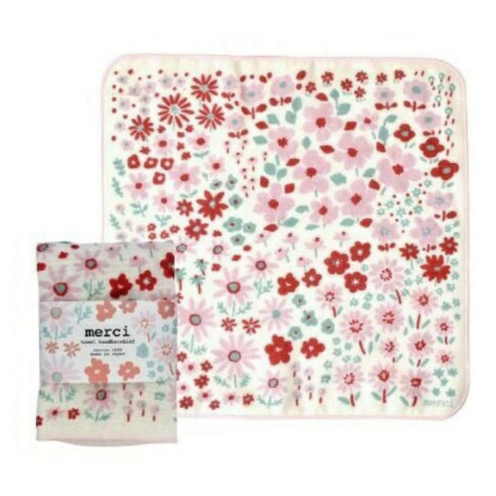 ハンドタオル25×25cmタオルハンカチmerci