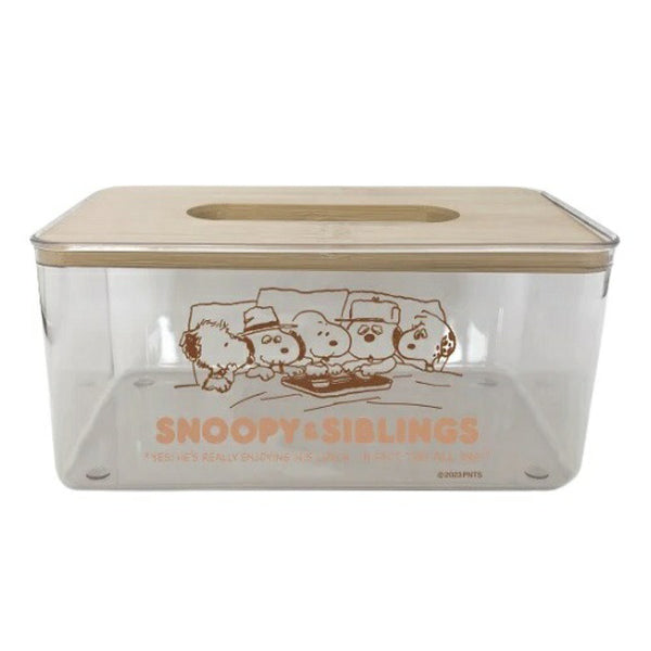 ティッシュケーススヌーピークリア