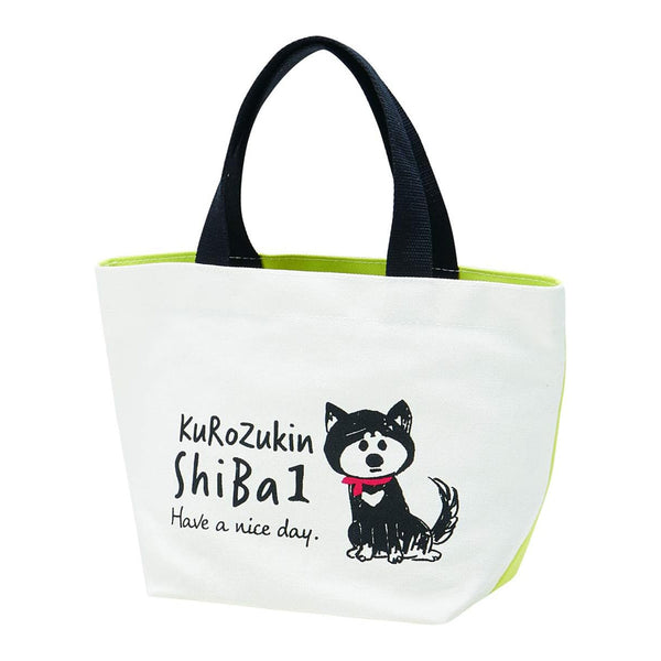 ランチバッグ黒頭巾柴犬ランチトートバッグ