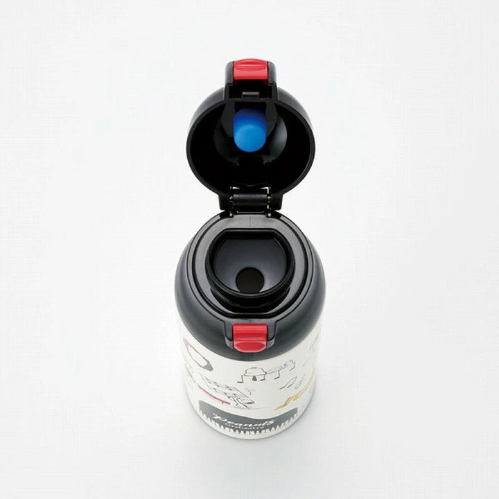 水筒500mlスヌーピーロック付きワンプッシュステンレスマグボトル