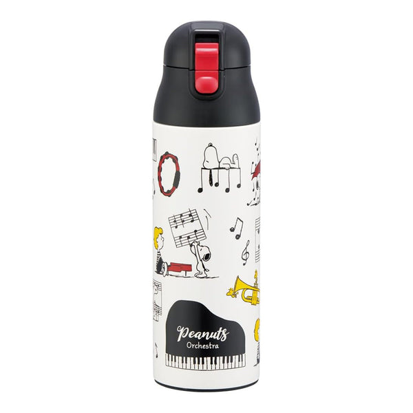 水筒500mlスヌーピーロック付きワンプッシュステンレスマグボトル
