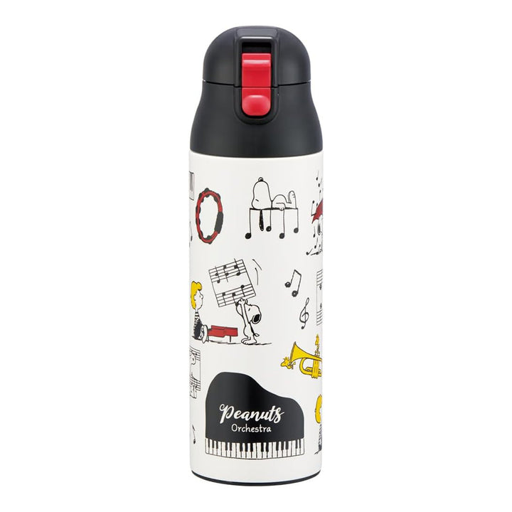 水筒500mlスヌーピーロック付きワンプッシュステンレスマグボトル
