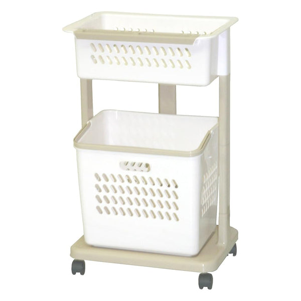 ランドリーバスケット2段キャスター付