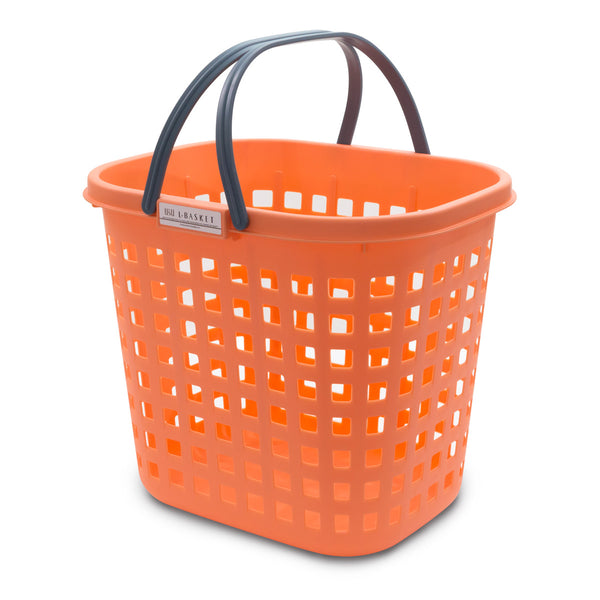 メッシュバスケット幅44.5×奥行35cmオレンジプラスチック持ち手付き
