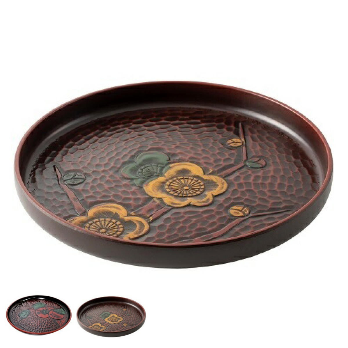 お盆 丸盆 24cm 鎌倉 彫り – ハウジー