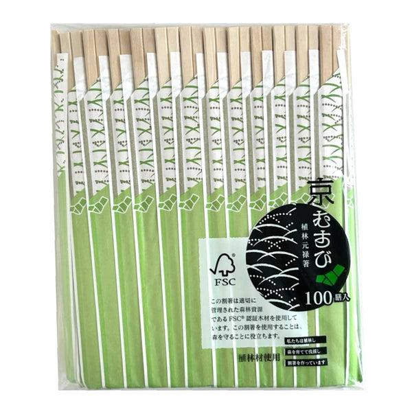 割り箸100膳京むすび植林元禄箸