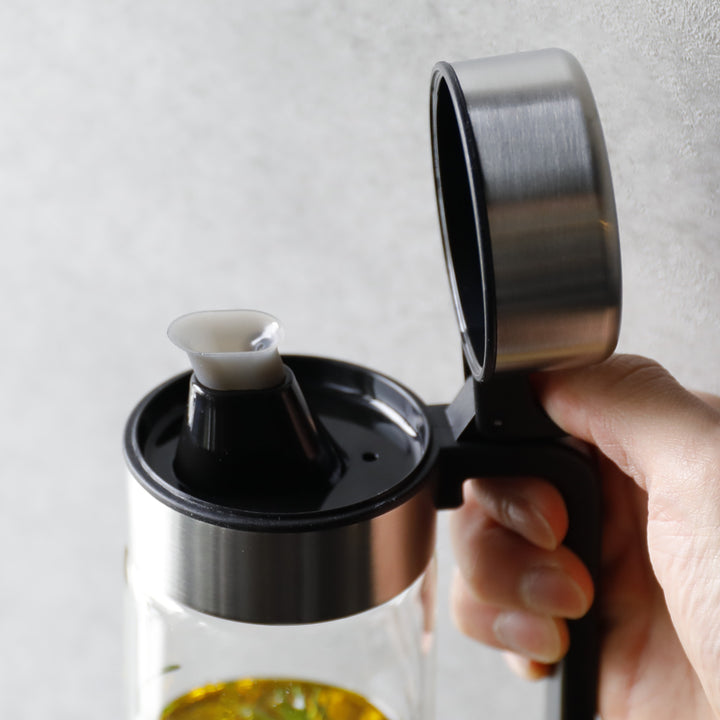 オイルボトル500mlatomico耐熱ガラス製密閉オイルボトル