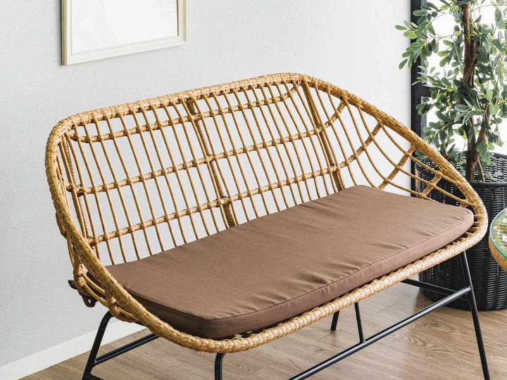 ベンチソファ2人掛けラタン調マーレ