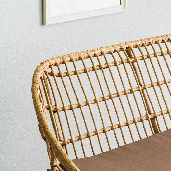 ベンチソファ2人掛けラタン調マーレ