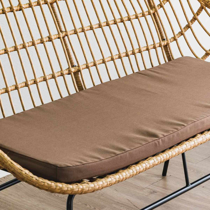 ベンチソファ2人掛けラタン調マーレ