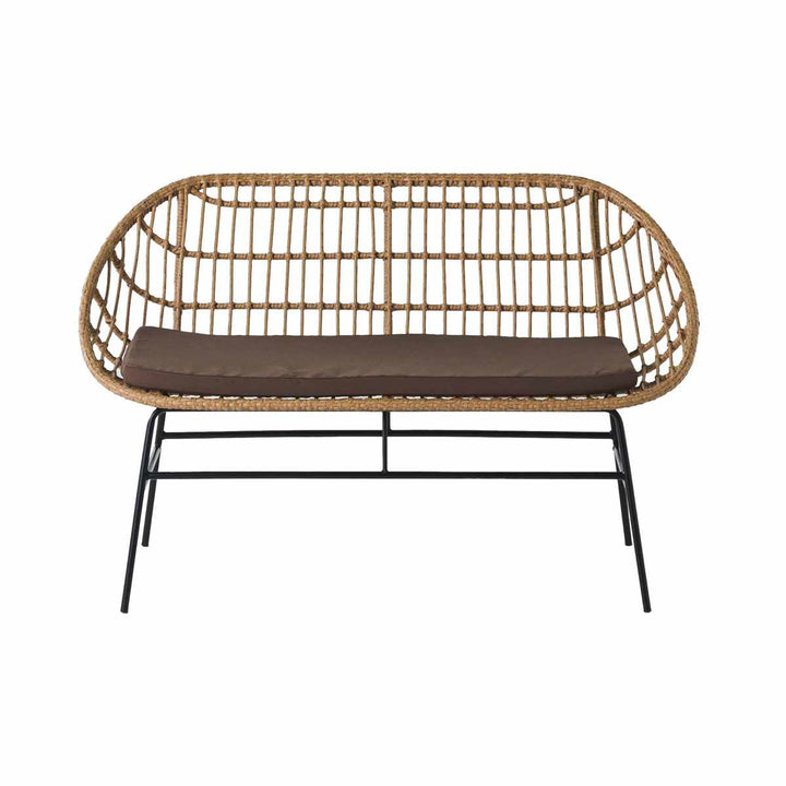 ベンチソファ2人掛けラタン調マーレ