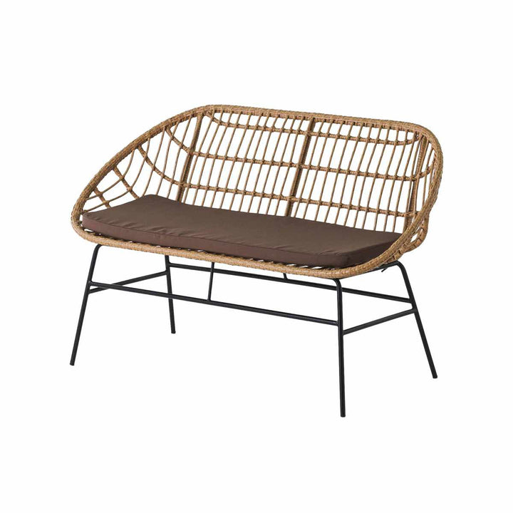 ベンチソファ2人掛けラタン調マーレ