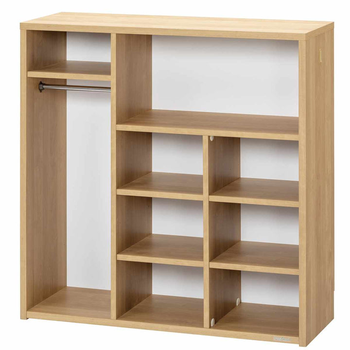 スクエアシェルフ幅107.9cm組み替えハンガーバー付日本製