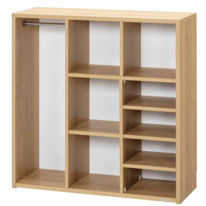 スクエアシェルフ幅107.9cm組み替えハンガーバー付日本製