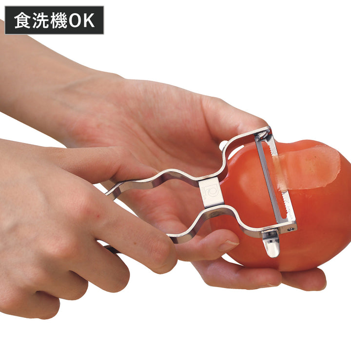 ピーラーSimpleUse波型グリップ薄皮ピーラーステンレス製