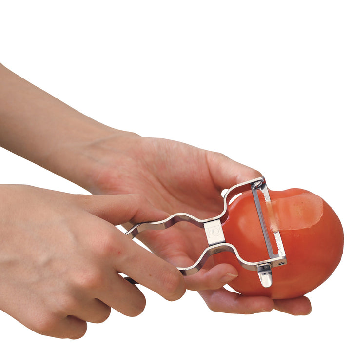 ピーラーSimpleUse波型グリップ薄皮ピーラーステンレス製