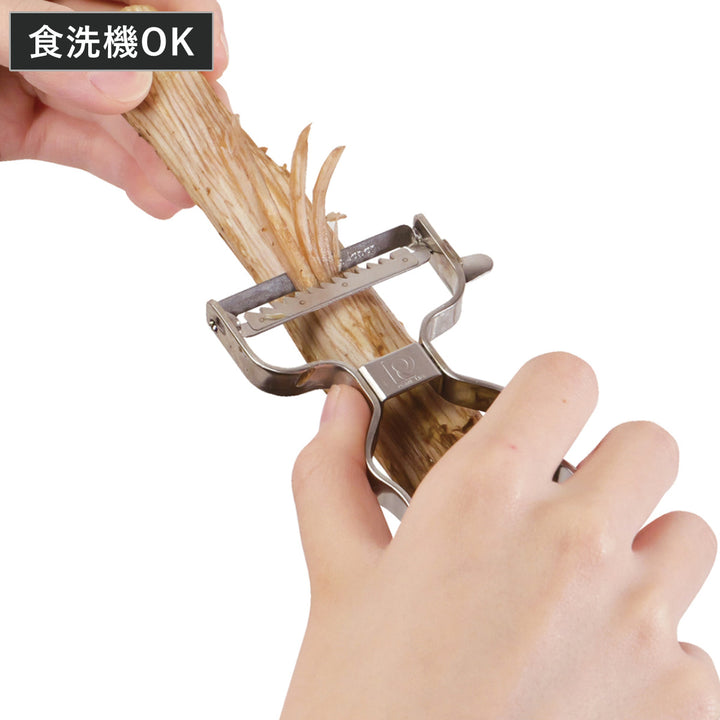 ピーラーSimpleUse波型グリップ千切りピーラーステンレス製