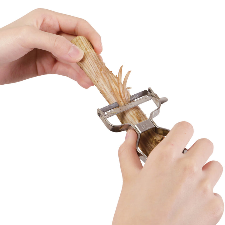 ピーラーSimpleUse波型グリップ千切りピーラーステンレス製