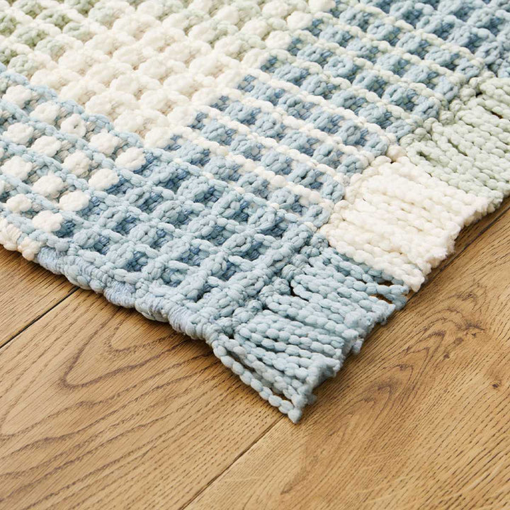 玄関マット50×80ワッフル風マットチェック柄エルフ室内