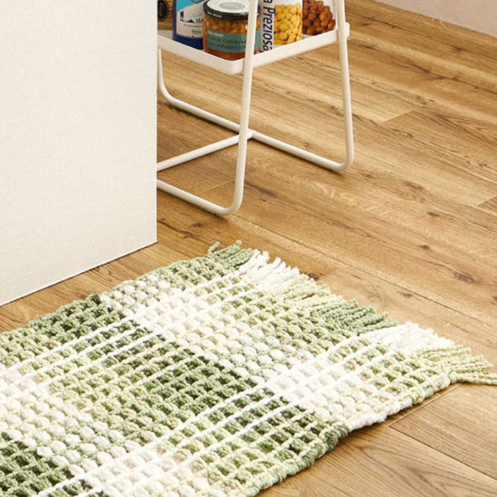 玄関マット50×80ワッフル風マットチェック柄エルフ室内