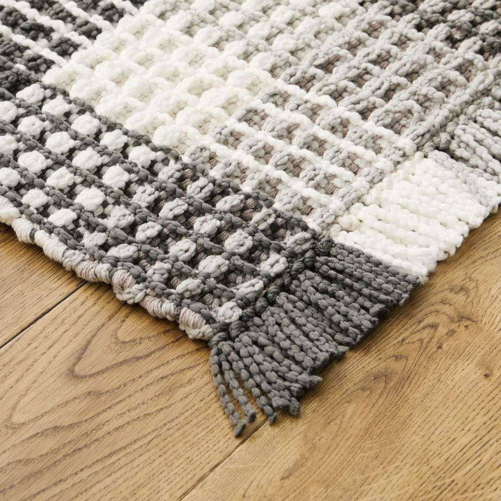 玄関マット50×80ワッフル風マットチェック柄エルフ室内