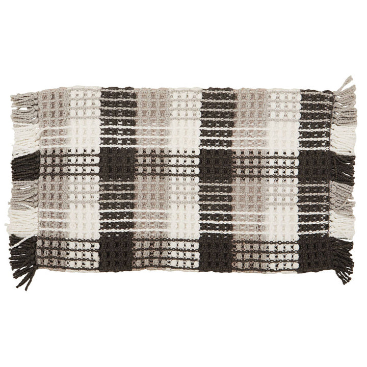 玄関マット50×80ワッフル風マットチェック柄エルフ室内