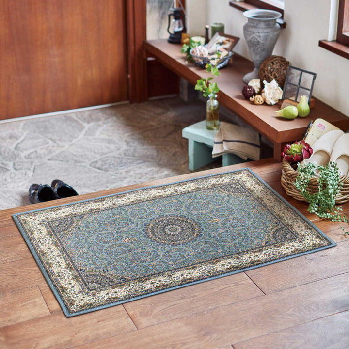 玄関マット50×80メダリオン柄プリントマット室内