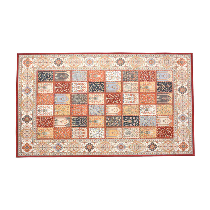 玄関マット50×80メダリオン柄プリントマット室内