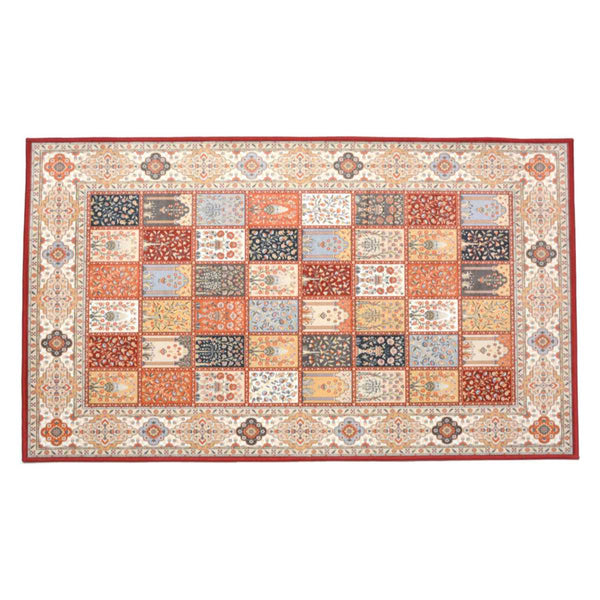 玄関マット70×120メダリオン柄プリントマット室内