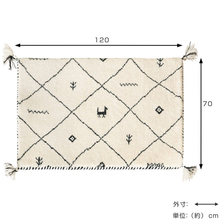 玄関マット70×120GABBEH室内