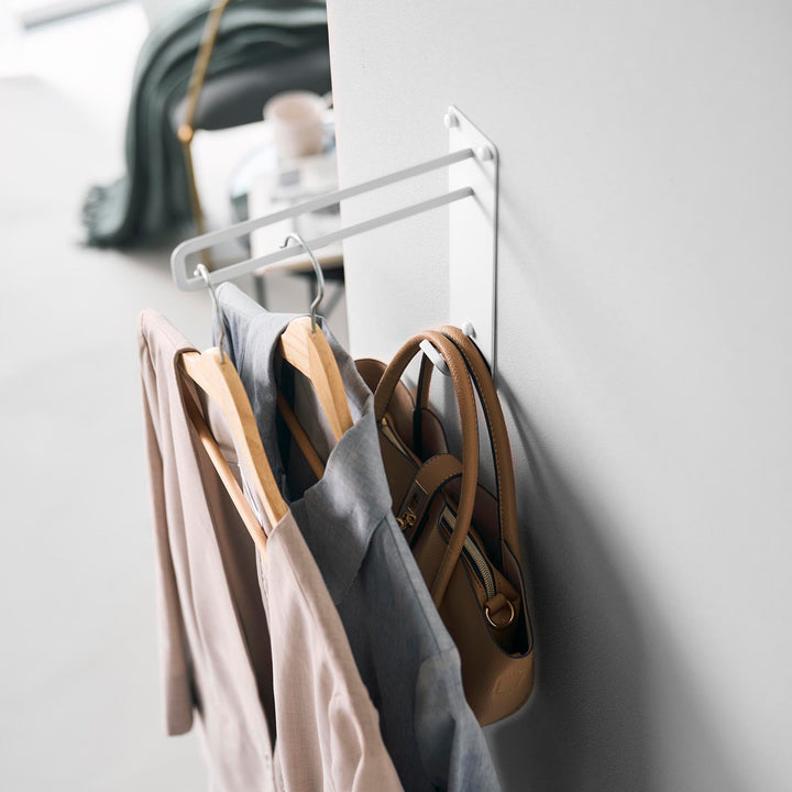 山崎実業tower壁付けちょい干しハンガータワー