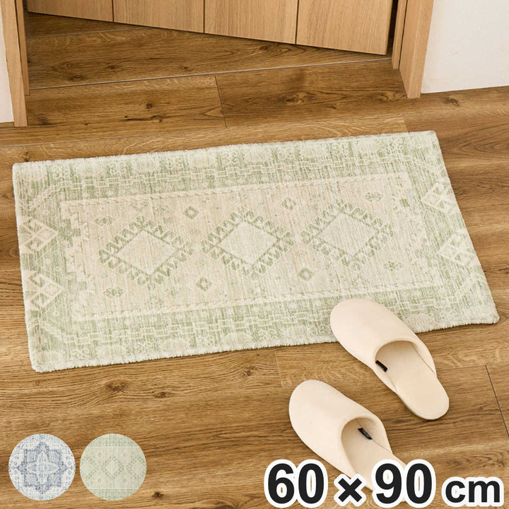 玄関マット60×90シェニールマットジャガード織室内