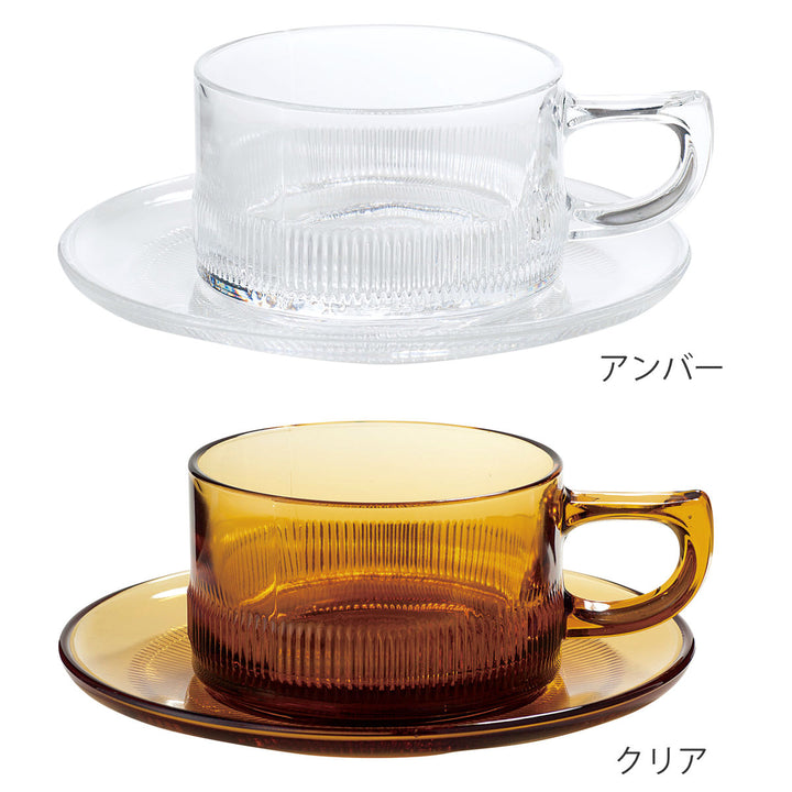 廣田硝子耐熱性カップ＆ソーサー200ml